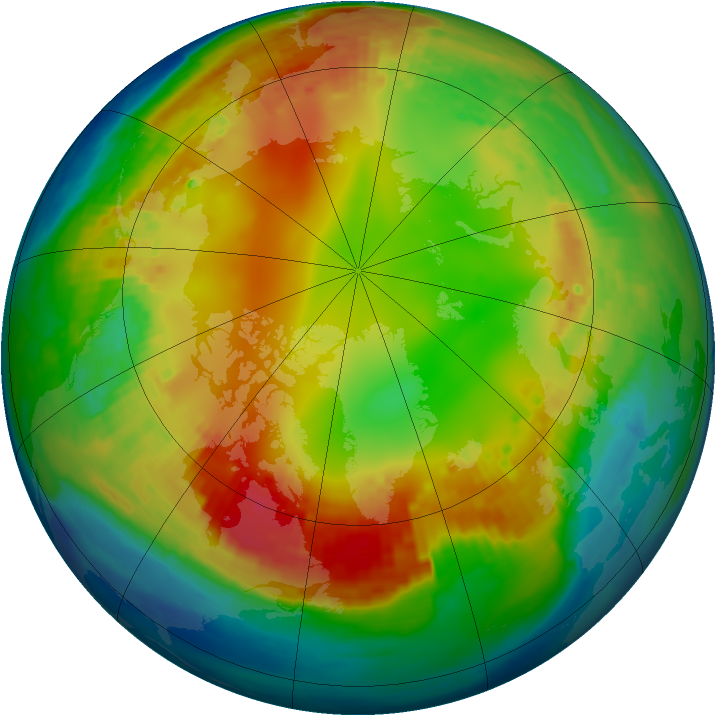 Arctic ozone map for 30 January 2002